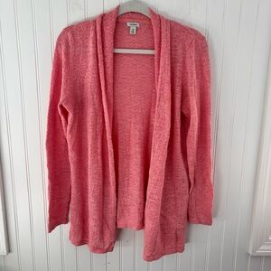 L.L. Bean Lightweight Pink Open-Front Women’s Cardigan